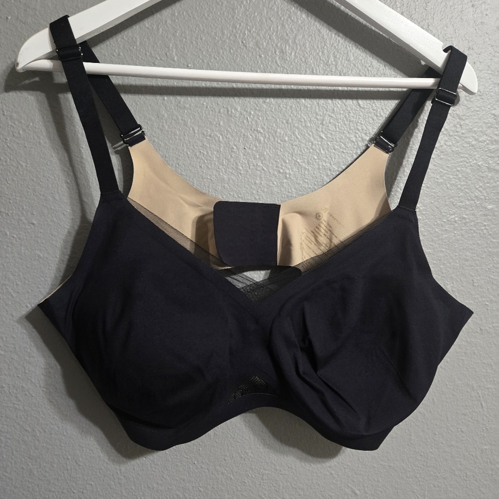 Honeylove Crossover Black and Tan Bra Size 1X